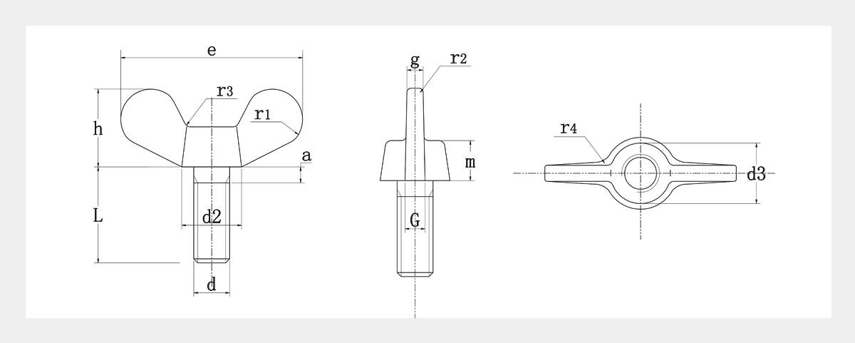 Wing Thumb Screw-2D